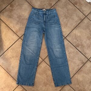 Madewell the perfect vintage wide-leg Jean 27 T long front pockets blue